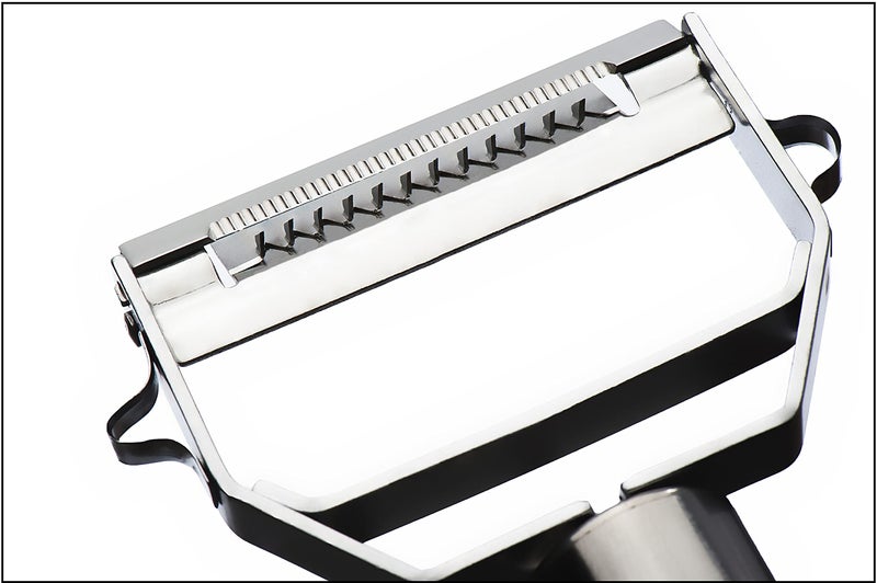 Brieftons Julienne Peeler/Cutter/Slicer: Serrated Stainless Steel Fruit/Vegetable Peeler & Julienne Slicer - Image 3
